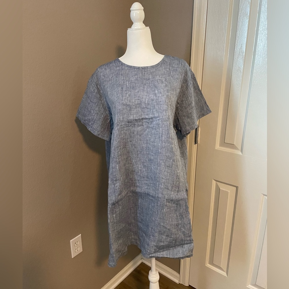Bryn Walker-Dress/Tunic-Chambray Linen-Medium-Made in the USA brand-New